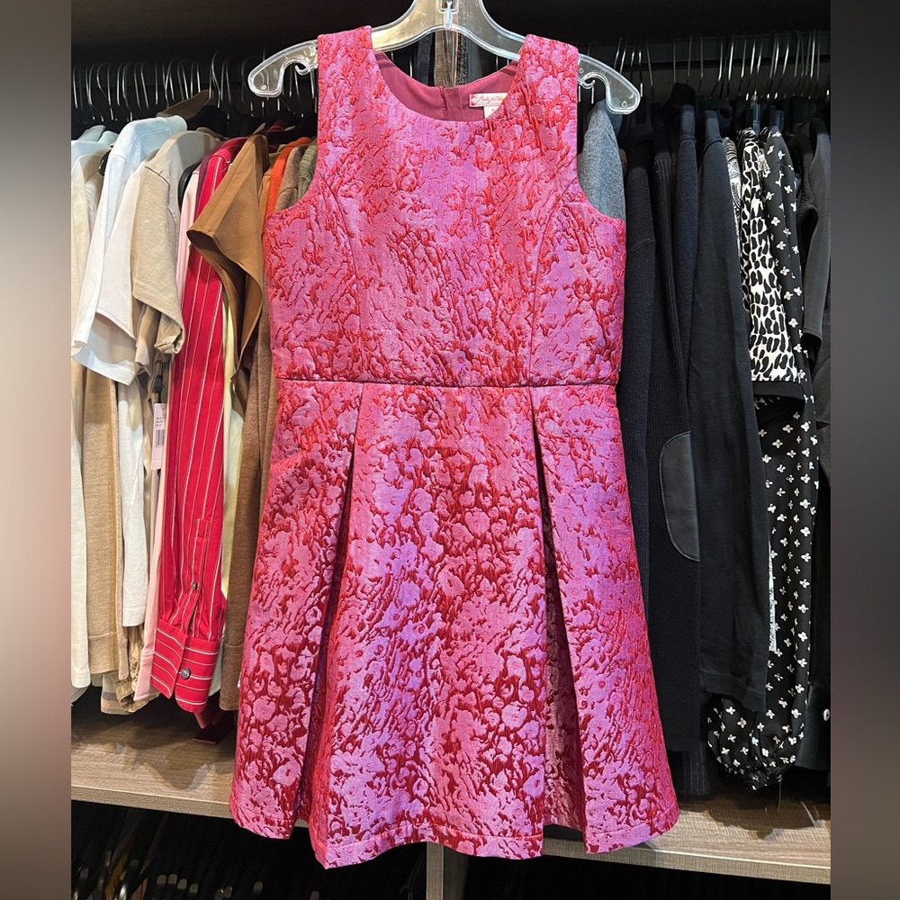 Girls Ruby & Bloom Vibrant Pink Textured Kids Dress Like New! Sz8